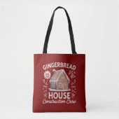 Crew Gingerbrot House Construction Funny Xmas Tasche (Vorderseite)