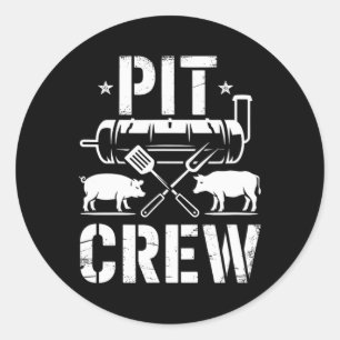 Crew Grilling-Grillen Runder Aufkleber