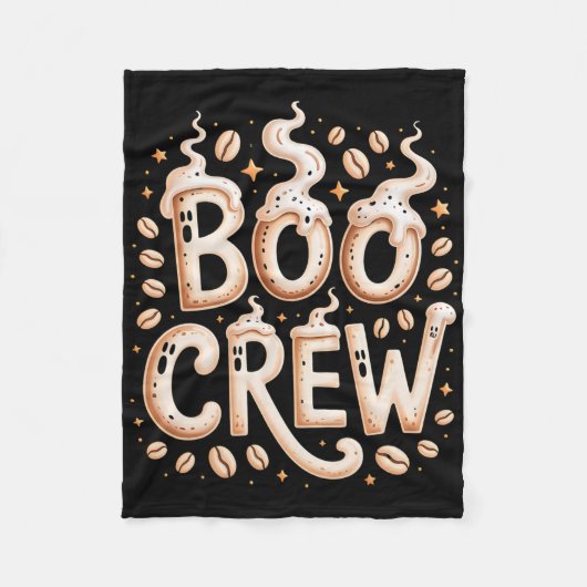 Crew Halloween Cappuccino Espresso Rist Fleecedecke (Vorderseite)