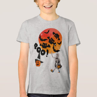 Crew Halloween Kinder T - Shirt mit Skelett, Bat