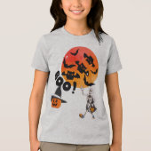 Crew Halloween Kinder T - Shirt mit Skelett, Bat (Vorderseite)