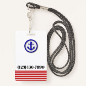 Crew ID Lanyard Abzeichen Ausweis (Rückseite mit Schlüsselband)