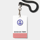 Crew ID Lanyard Abzeichen Ausweis (Rückseite mit Lanyard)