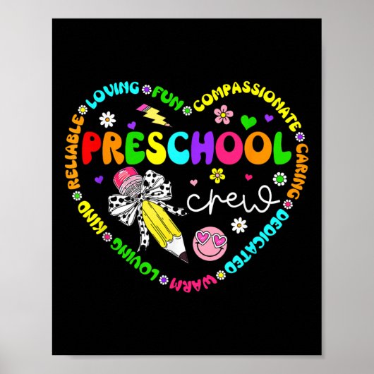 Crew im Vorschulalter zurück zur Schule Poster (Vorne)