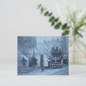 Crew in Aktion - Vintag Postkarte (Stehend Vorderseite)
