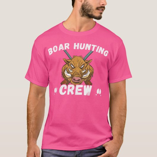 Crew Jagd Jagd Wildschweine T-Shirt (Vorderseite)