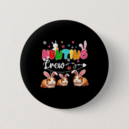 Crew Jagen Drei Oster Sonnige Guinea Button (Vorderseite)