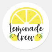 Crew Lemonade Stand Runder Aufkleber (Vorderseite)