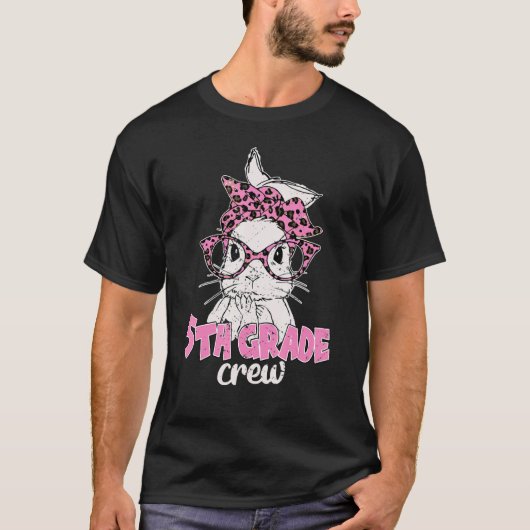 Crew Leopard Brillen Bunny Face Oaster M T-Shirt (Vorderseite)