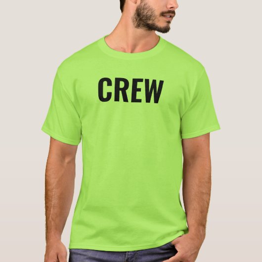 Crew Lime Green Doppelseiten Design Mens T-Shirt (Vorderseite)