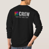 Crew-Logo Mens Moderne doppelseitige Printwerbung T-Shirt (Rückseite)