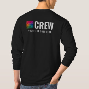 Crew-Logo Mens Moderne doppelseitige Printwerbung T-Shirt