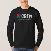 Crew-Logo Mens Moderne doppelseitige Printwerbung T-Shirt (Vorderseite)