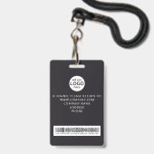 Crew-Member Barcode-Event-Glitzer-Abzeichen Ausweis (Rückseite mit Lanyard)
