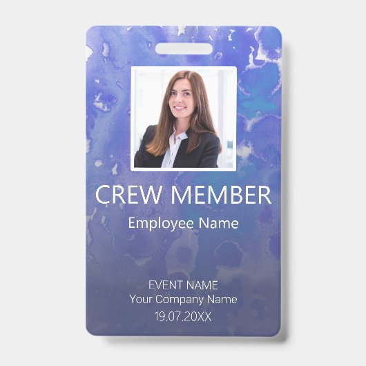 Crew-Member-Ereignisviolet-Abzeichen Ausweis (Vorderseite)