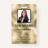 Crew-Member Event-Gold-Abzeichen Ausweis (Vorderseite)