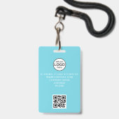 Crew Member QR Code Event Blue Abzeichen Ausweis (Rückseite mit Lanyard)