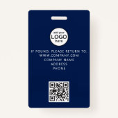 Crew Member QR-Code Event Blue Bading Abzeichen Ausweis (Rückseite)