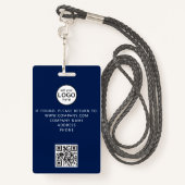 Crew Member QR-Code Event Blue Bading Abzeichen Ausweis (Rückseite mit Schlüsselband)