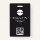 Crew-Member QR-Code-Event-Glitzer-Abzeichen Ausweis (Rückseite)