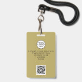 Crew Member QR Code Event Gold Abzeichen Ausweis (Rückseite mit Lanyard)