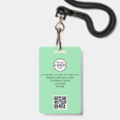 Crew-Member QR-Code-Event-Green-Abzeichen Ausweis (Rückseite mit Lanyard)