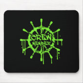 Crew Member Ship Steering Wheel Graffiti Spray Fun Mousepad (Vorne)