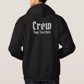 Crew-Member - Vorlage für altstilistischen Text Hoodie (Rückseite)