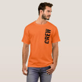 Crew Mens Athletic Orange Doppelseitigkeit T-Shirt (Vorne ganz)