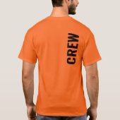 Crew Mens Athletic Orange Doppelseitigkeit T-Shirt (Rückseite)