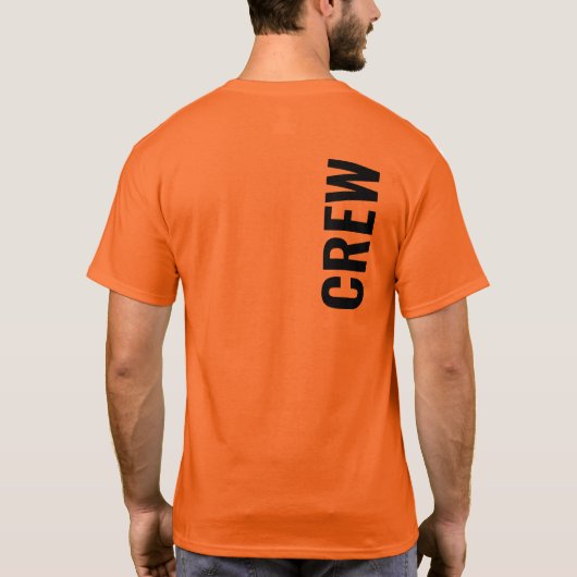 Crew Mens Athletic Orange Doppelseitigkeit T-Shirt (Rückseite)