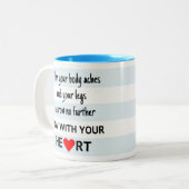 Crew mit den Herzstreifen Zweifarbige Tasse (Vorderseite Links)