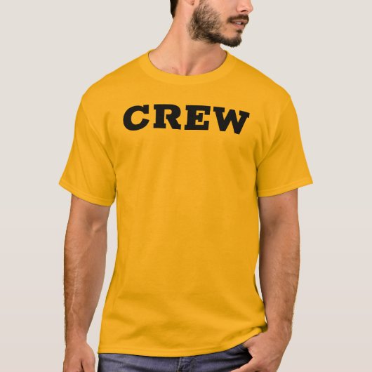 Crew mit doppelseitiger Gold-Print-Funktion Modern T-Shirt (Vorderseite)