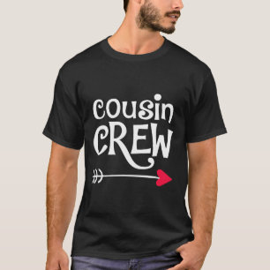 Crew mit rotem Herz und Pfeil und Cousin Kinder un T-Shirt