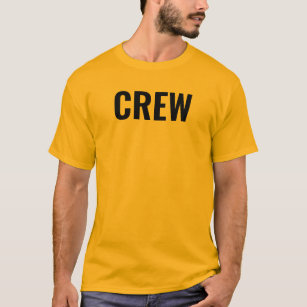 Crew-Mitarbeiter Gold Farbdoppelseitige Gestaltung T-Shirt