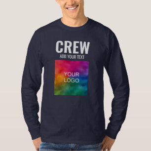 Crew-Mitarbeiter Herren Doppel T-Shirt mit Langarm