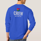 Crew Mitarbeiter Mens Doppelseifer Langschläfer T-Shirt (Rückseite)