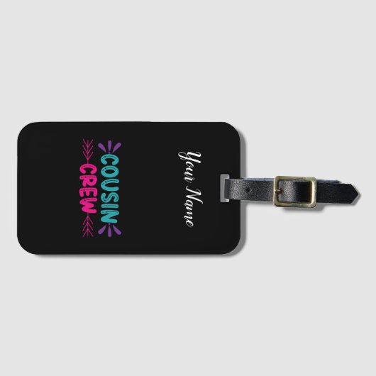 Crew niedlicher Cousin Gepäckanhänger (Vorderseite (Horizontal))