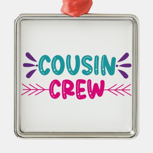Crew niedlicher Cousin Ornament Aus Metall (Vorne)