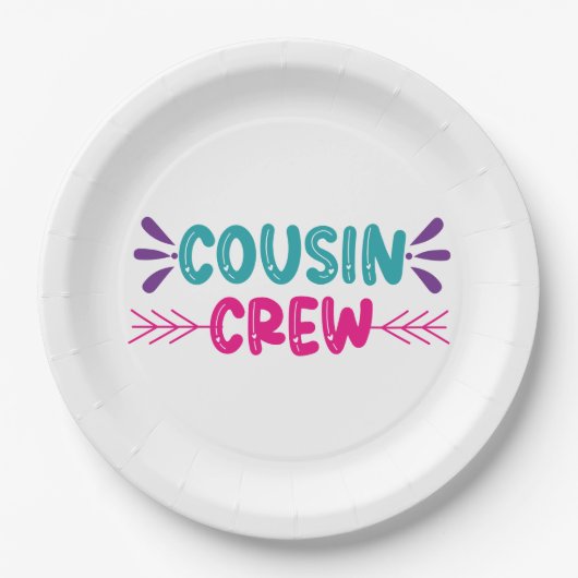 Crew niedlicher Cousin Pappteller (Vorderseite)