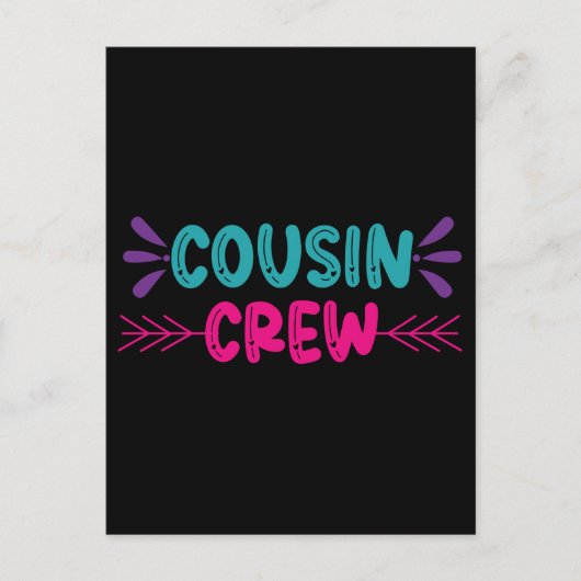Crew niedlicher Cousin Postkarte (Vorderseite)