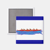 Crew Paddeln Magnet (Vorderseite/Rückseite)