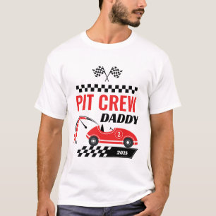 Crew-Papa-Rennen Geburtstag passend zum Rennwagen T-Shirt