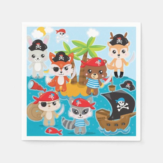 Crew Party Pirate Napkins Serviette (Vorderseite)