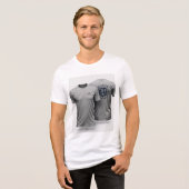 Crew Personal Bulk doppelseitige Custom Männer T - Tri-Blend Shirt (Vorderseite voll)