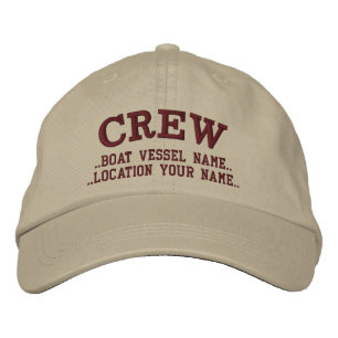 CREW Personalisieren Sie es! Ihr Boot, Ihr Name Bestickte Baseballkappe