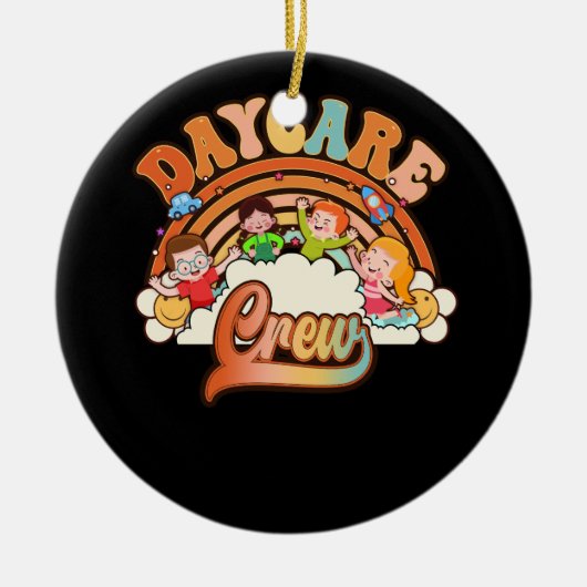 Crew-Provider-Lehrer Kinderbetreuer Gr Keramik Ornament (Vorne)