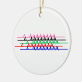 Crew Race Rowers Rowing - Bis zu fünf Boote #2 Keramik Ornament (Links)