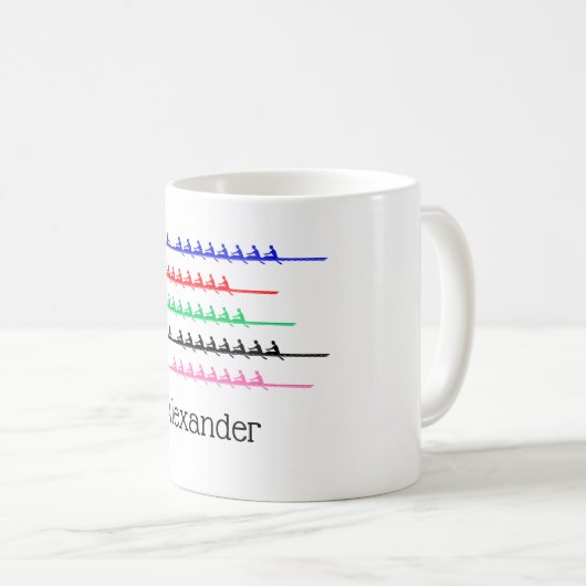 Crew Race Rowers Rowing - Bis zu fünf Boote Kaffeetasse (VorderseiteRechts)