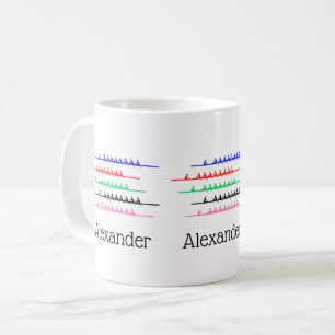 Crew Rennruderer Rudern - Bis zu fünf Boote Kaffeetasse